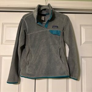Patagonia Synchilla Snap-T Fleece Small Gray Teal EUC